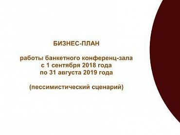 Изображение Бизнес-план проекта "Развитие оказания банкетных услуг и услуг конференц-зала отеля "Европейский"